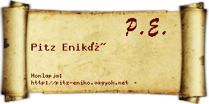 Pitz Enikő névjegykártya
