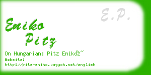 eniko pitz business card